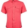 HOOey "Sol" Watermelon Short Sleeve Pearl Snap Shirt