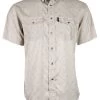 HOOey "Sol" Punchy Tan Short Sleeve Pearl Snap Shirt
