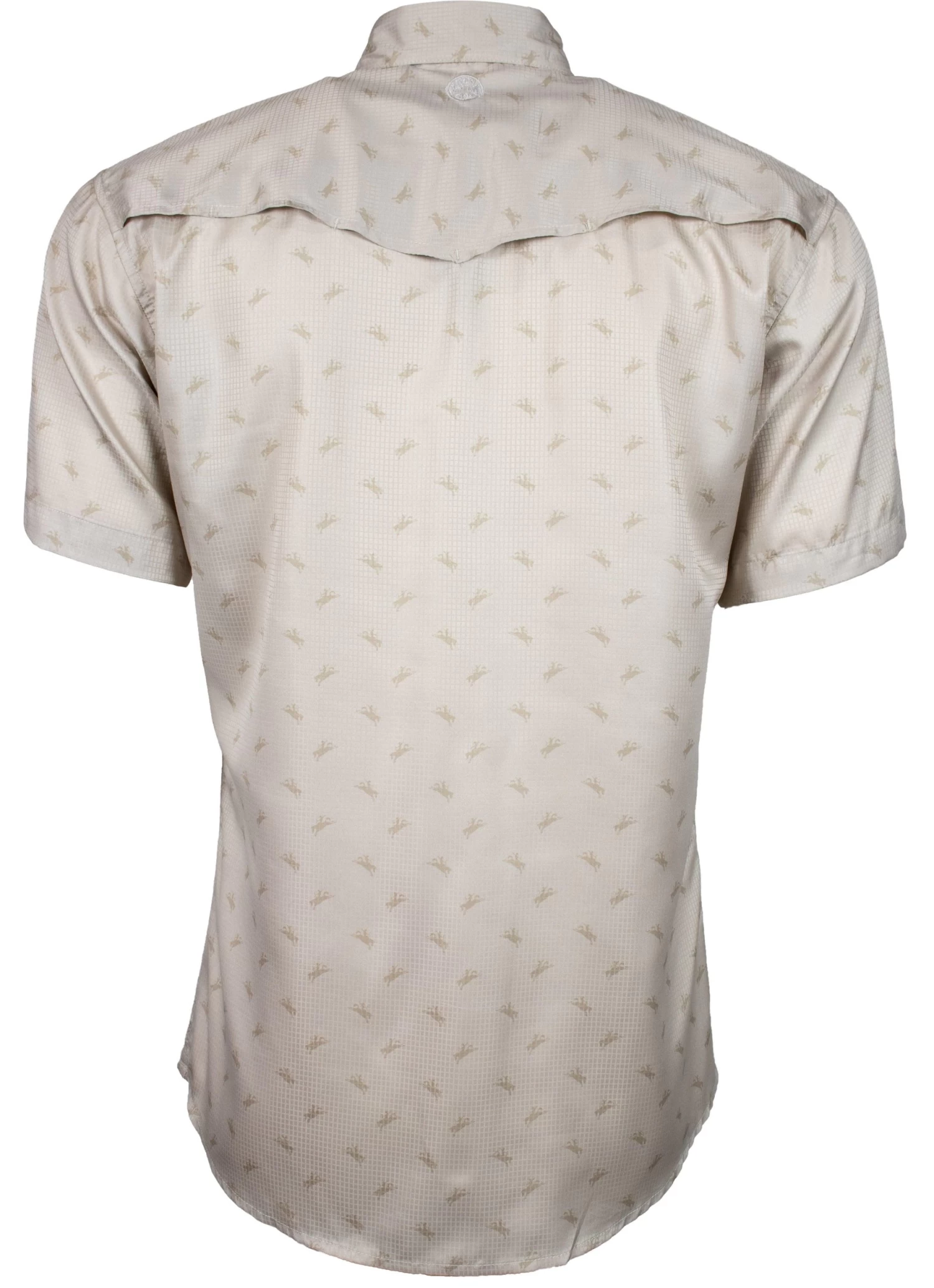 HOOey "Sol" Punchy Tan Short Sleeve Pearl Snap Shirt - Image 2