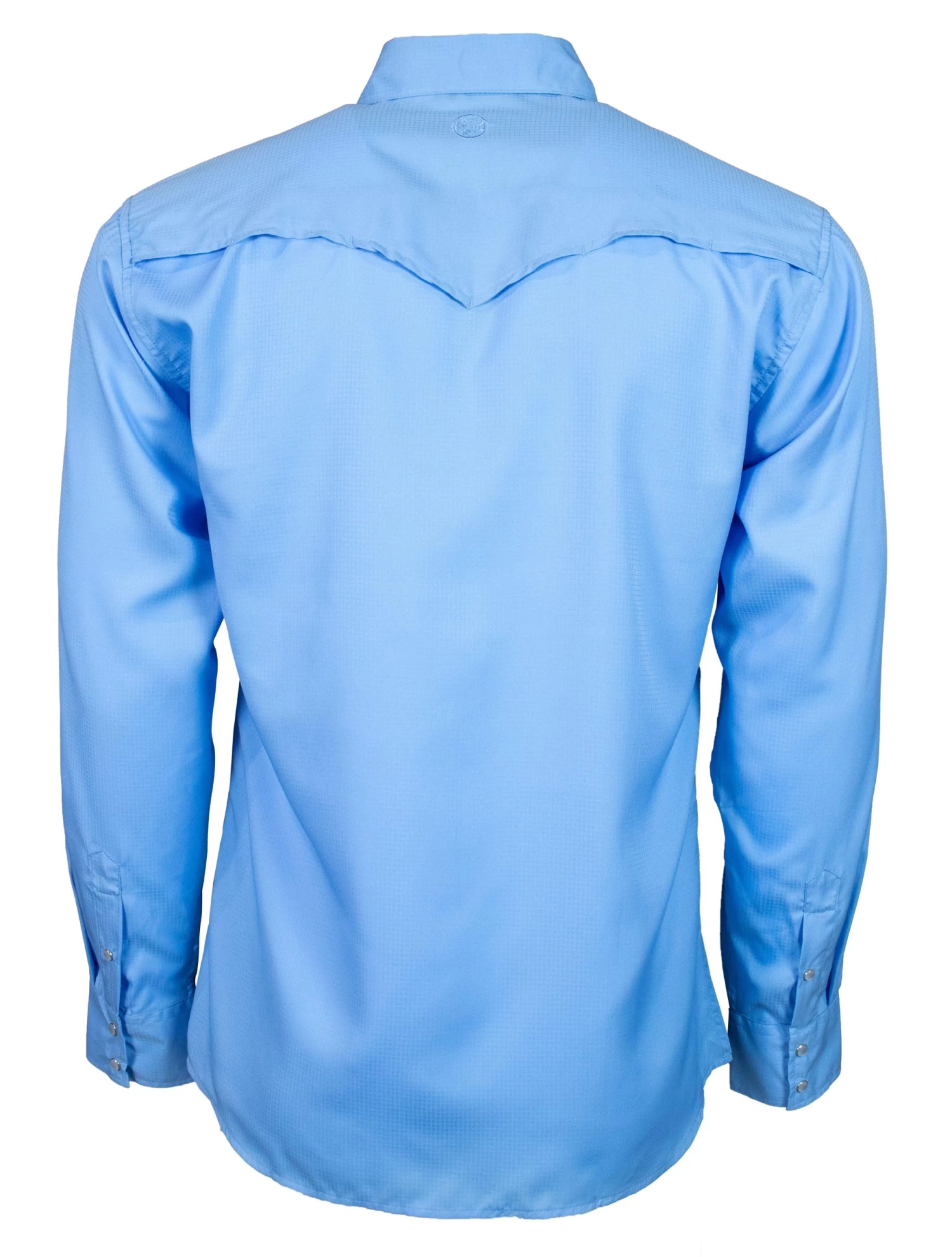 HOOey "Sol" Sky Blue Long Sleeve Pearl Snap Shirt - Image 3