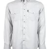 HOOey "Sol" Grey Long Sleeve Pearl Snap Shirt