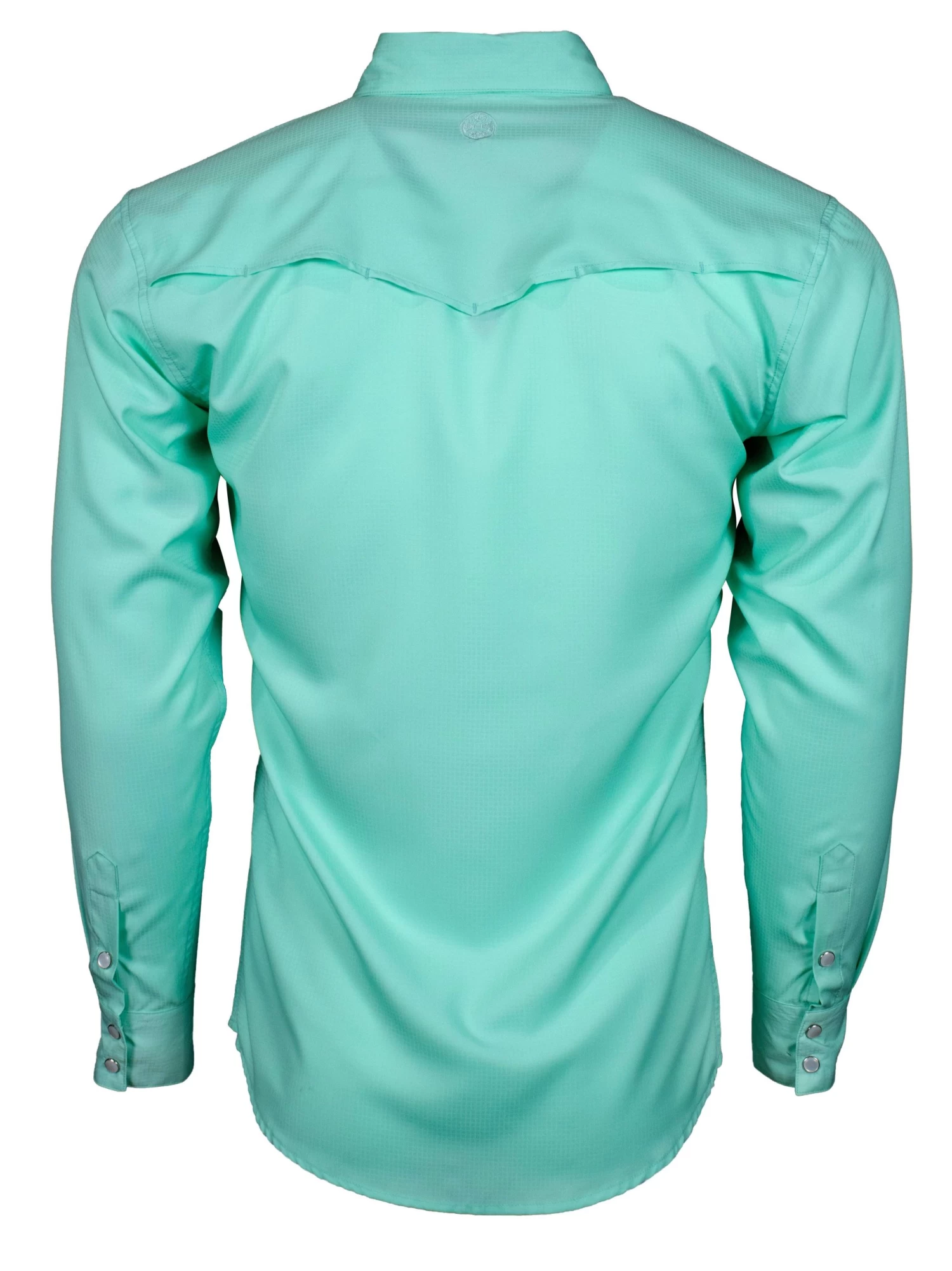 HOOey "Sol" Sea Foam Long Sleeve Pearl Snap Shirt - Image 2