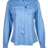 HOOey "Sol" Ladies Sky Blue Long Sleeve Pearl Snap Shirt