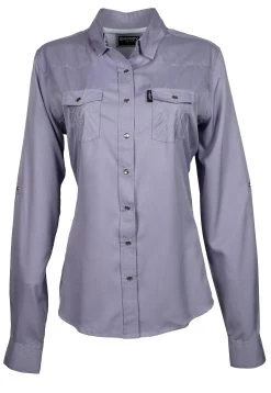 HOOey "Sol" Ladies Violet Long Sleeve Pearl Snap Shirt