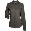 HOOey "Sol" Ladies Dark Grey Long Sleeve Pearl Snap Shirt