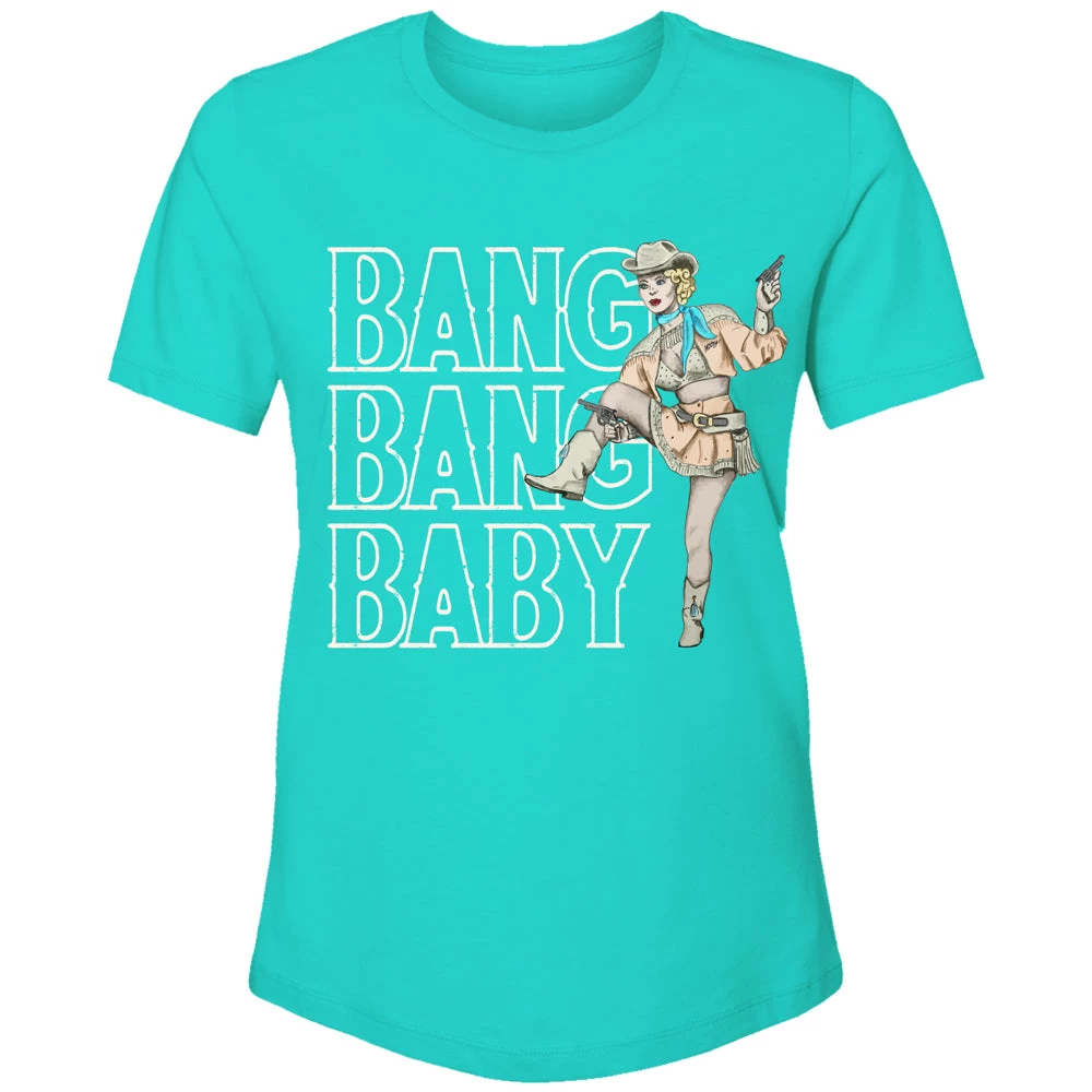 HOOey "Bang Bang Baby" Turquoise W/White Logo T-shirt