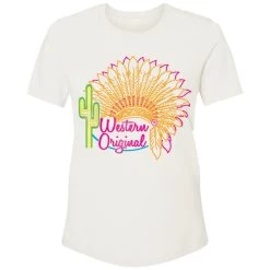 HOOey Youth "Western Original" Cream W/Multi Color Logo T-shirt