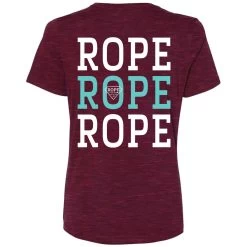HOOey "Rope Rope Rope" Cranberry W/White /Blue Logo T-shirt