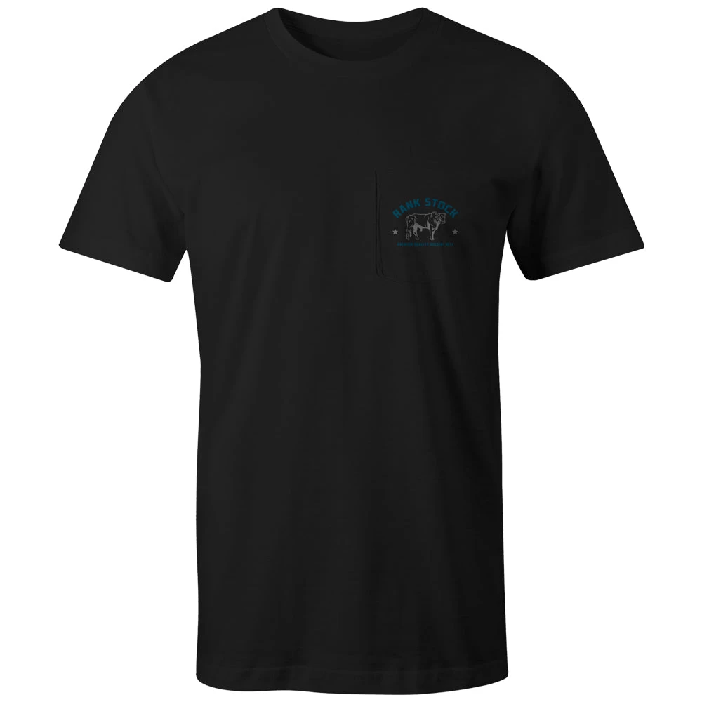 HOOey Youth "Charbray" Black W/Grey/Blue Rank Stock Logo T-shirt - Image 2