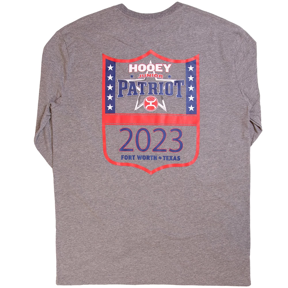 HOOey Youth Junior Patriot Grey Long Sleeve T-shirt