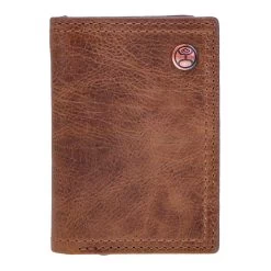 "Hooey Classic" Smooth Brown Trifold Wallet