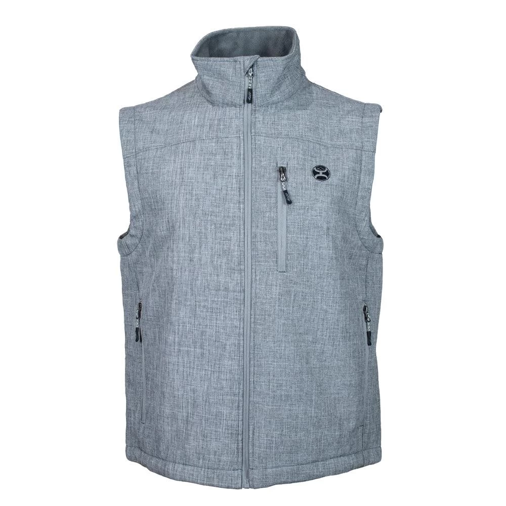 "Hooey Softshell Vest" Grey W/Charcoal