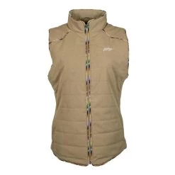 "Hooey Ladies Quilted Vest" Tan W/Serape Accents