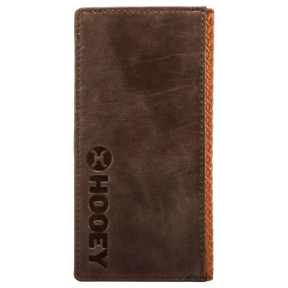 "Hands Up Basket Weave" Rodeo Hooey Wallet Tan - Image 2