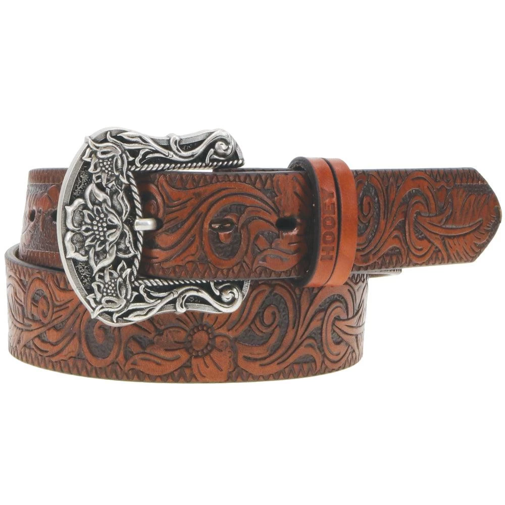 "Flora" Original Hooey Ladies Belt Brown W/ Floral