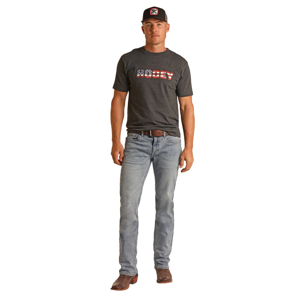 HOOey Light Vintage Slim Fit Stretch Straight Jeans - Image 4