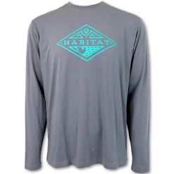 HOOey "Graphite" Grey/Turquoise Long Sleeve Tee