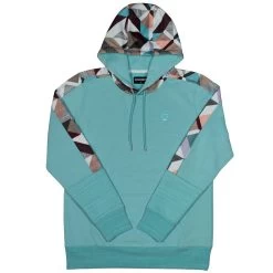HOOey "Canyon" Turquoise W/Multi Color Pattern Hoody