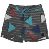 HOOey "Bigwake" Charcoal W/geometric Pattern Board Shorts