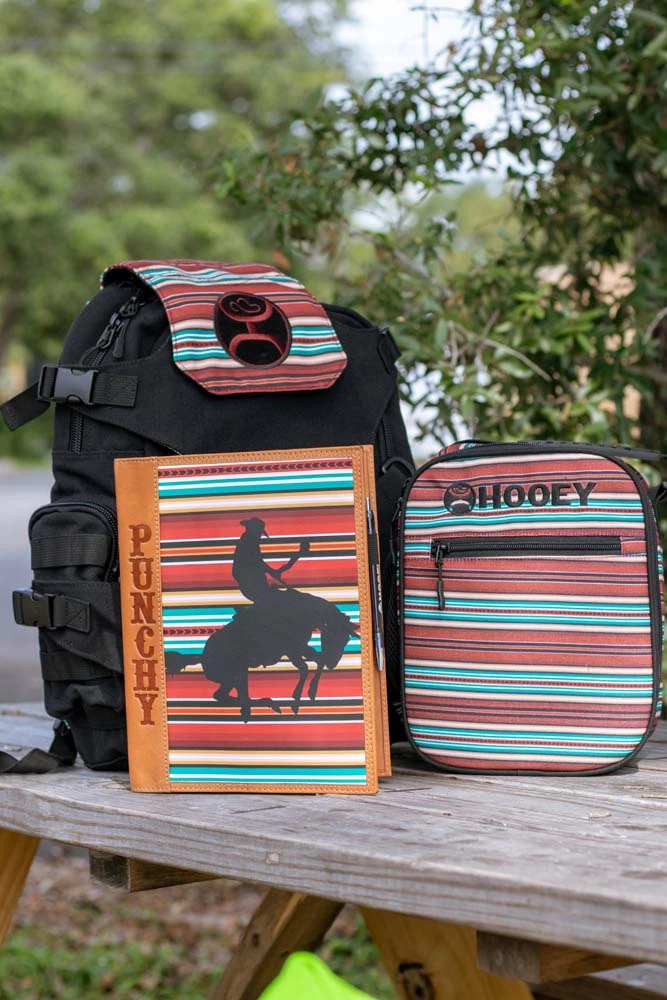 "Mule" Hooey Backpack Black W/Grey/Tan Aztec Pattern - Image 4