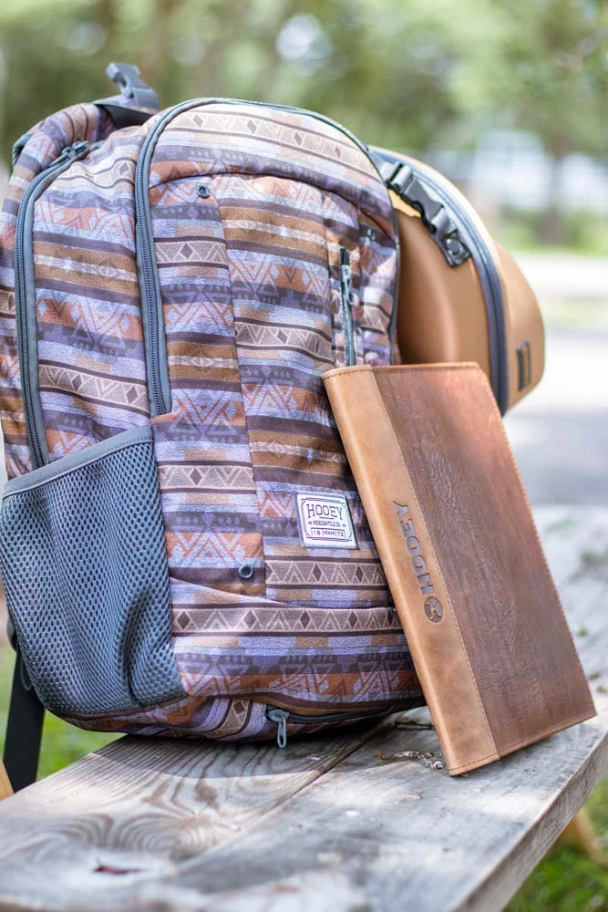 "Rockstar" Hooey Backpack Grey/Tan Stripe W/Charcoal - Image 5