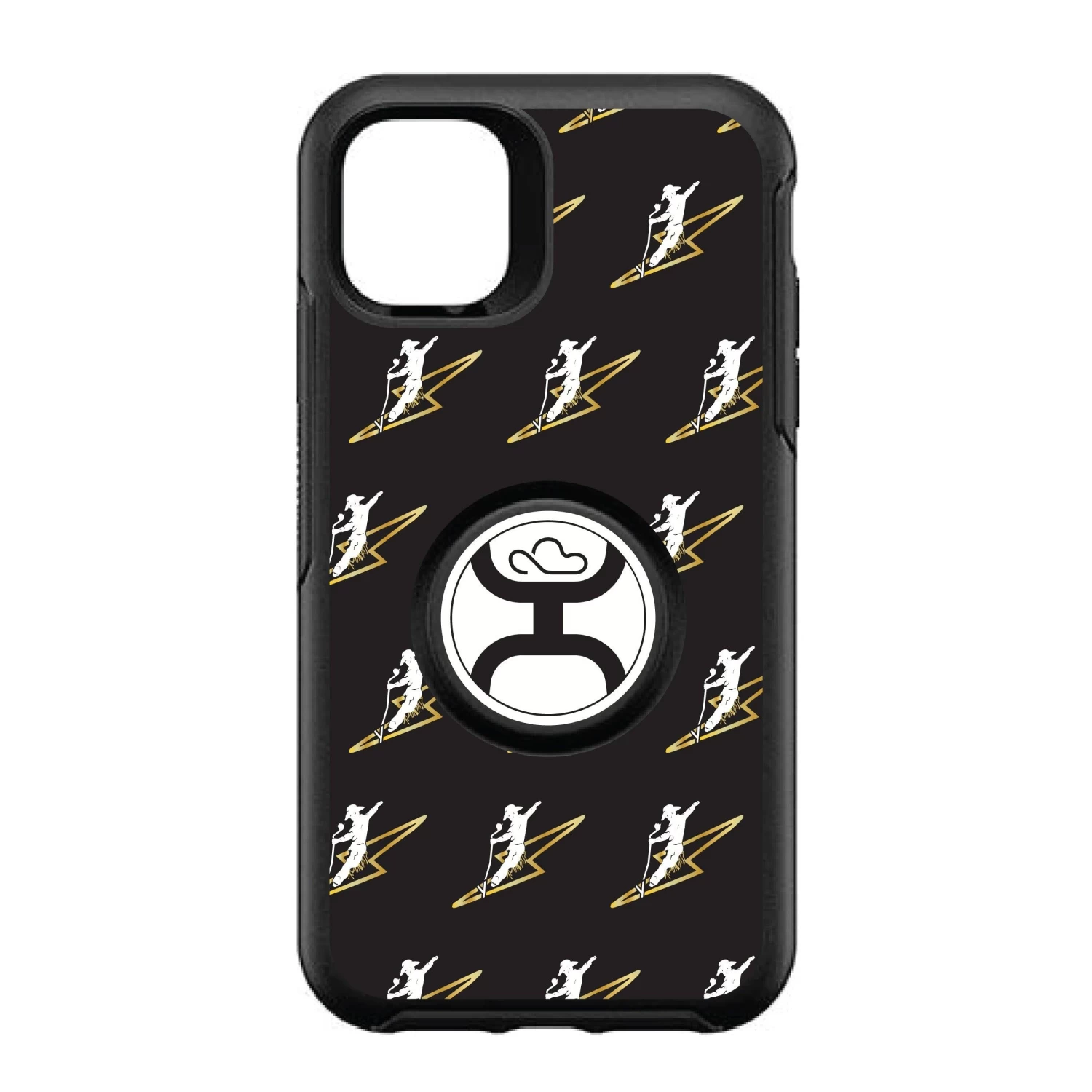 (Pop Socket) Otterbox Black Case -Electric Cowboy W/White Hooey Logo