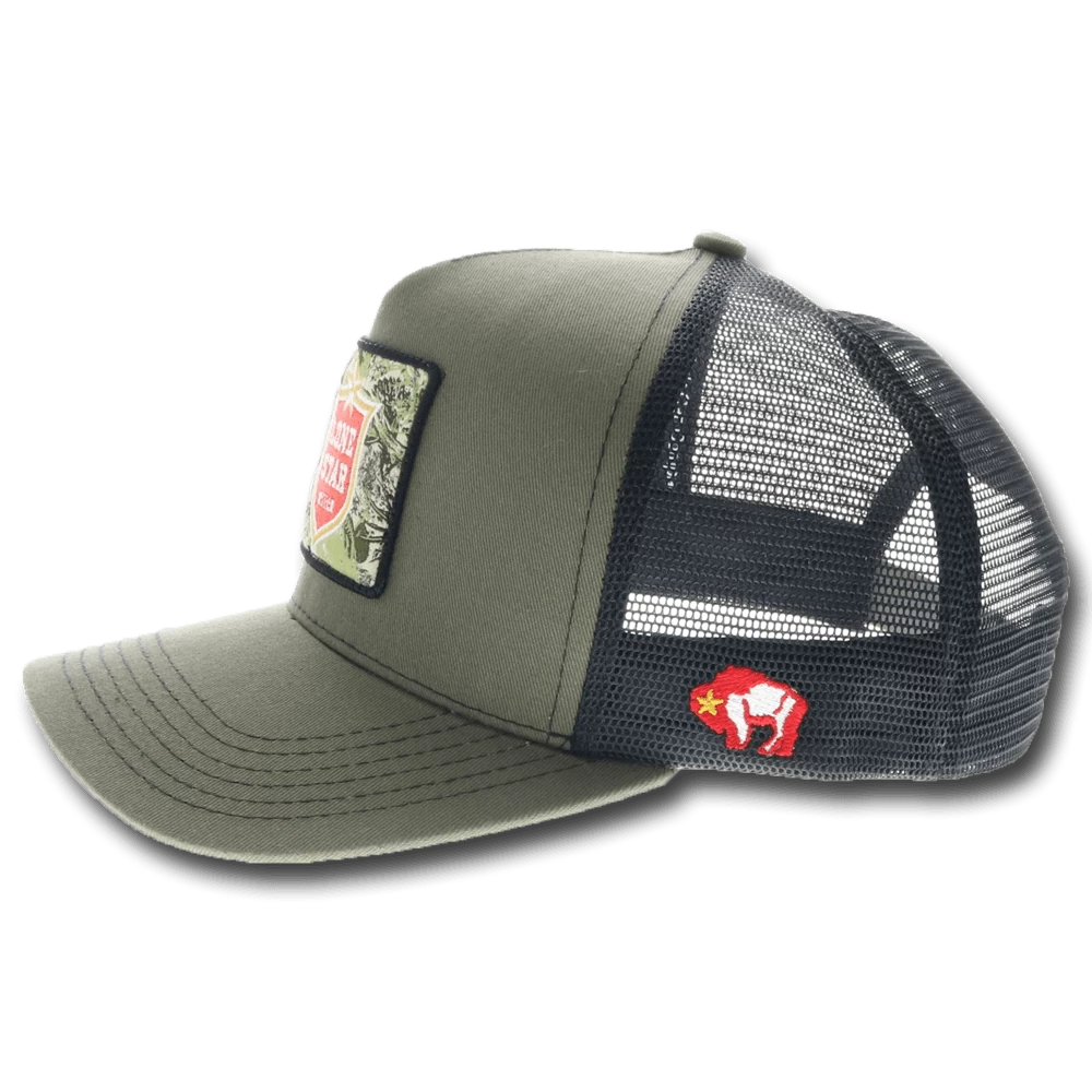 HOOey American Made "Lone Star" Camo Patch Trucker Hat - Image 4
