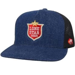 HOOey American Made "Lone Star" Denim/Black Trucker Hat
