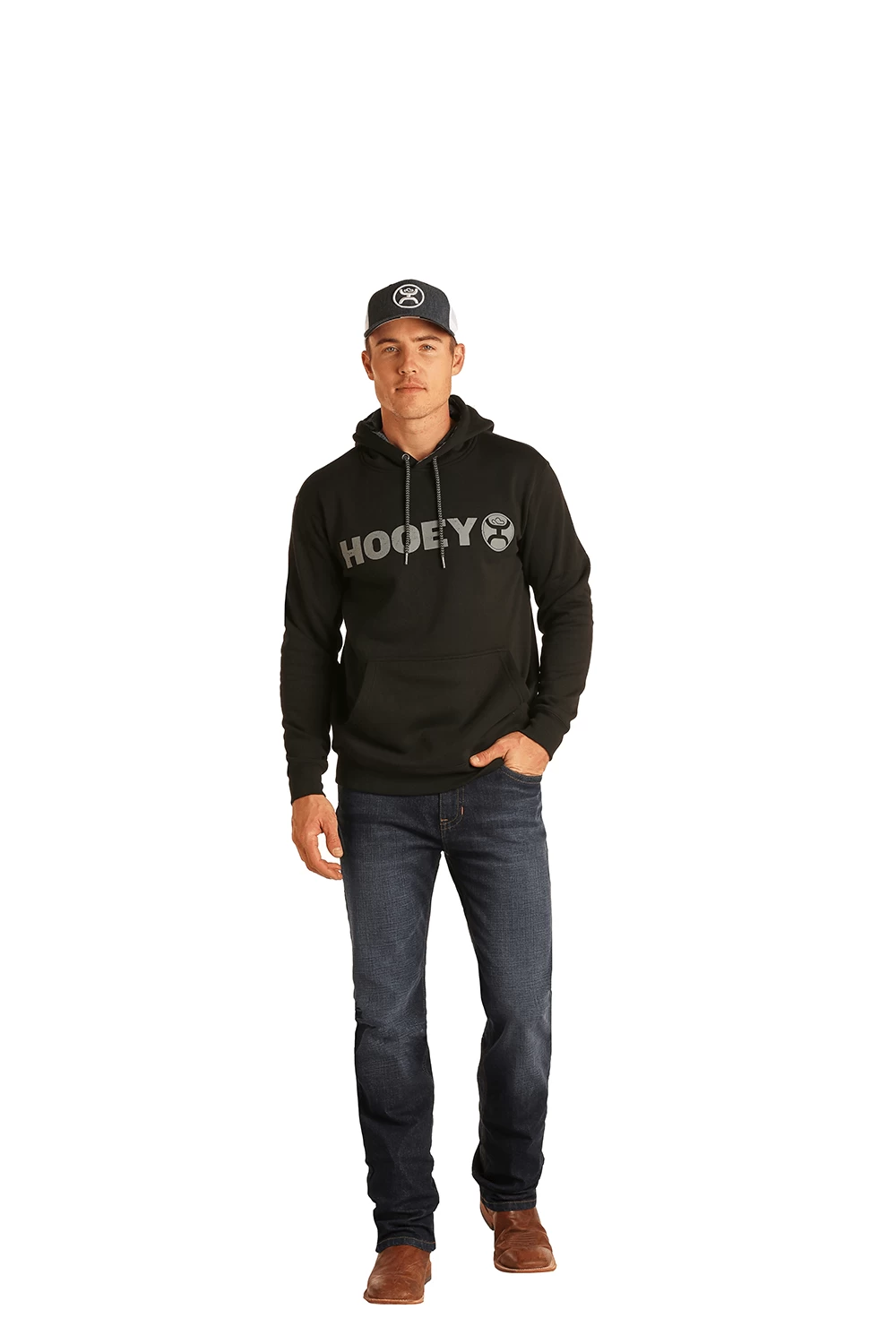 HOOey "Dark Wash" Slim Fit Straight Bootcut Jeans - Image 2