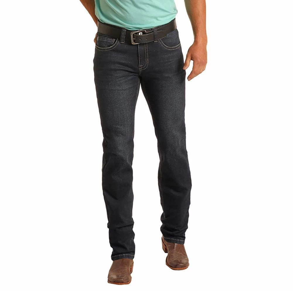 HOOey "Dark Wash" Reflex Revolver Slim Straight Jeans - Image 2