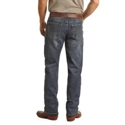 HOOey "Dark/Medium Vintage" Reflex Double Barrel Stackable Bootcut Jeans