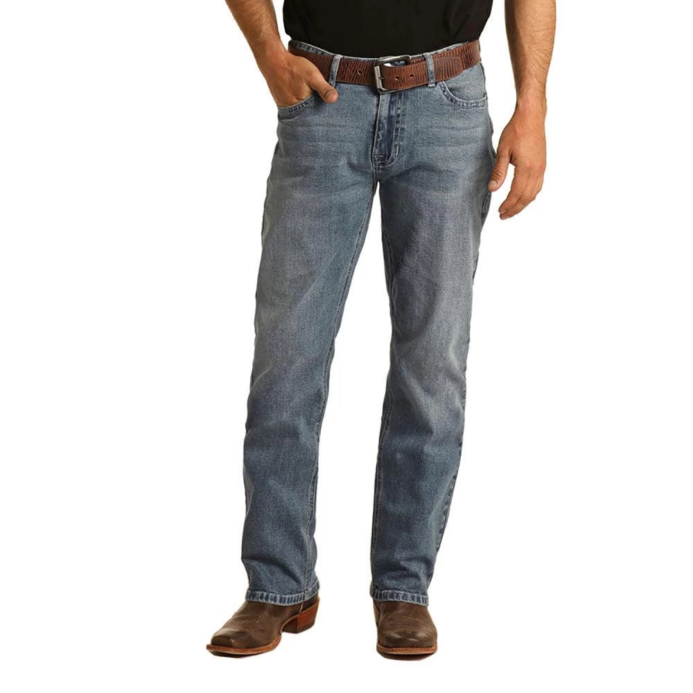 HOOey "Medium Vintage" Relaxed Fit Stretch Stackable Boot Cut Jeans - Image 2