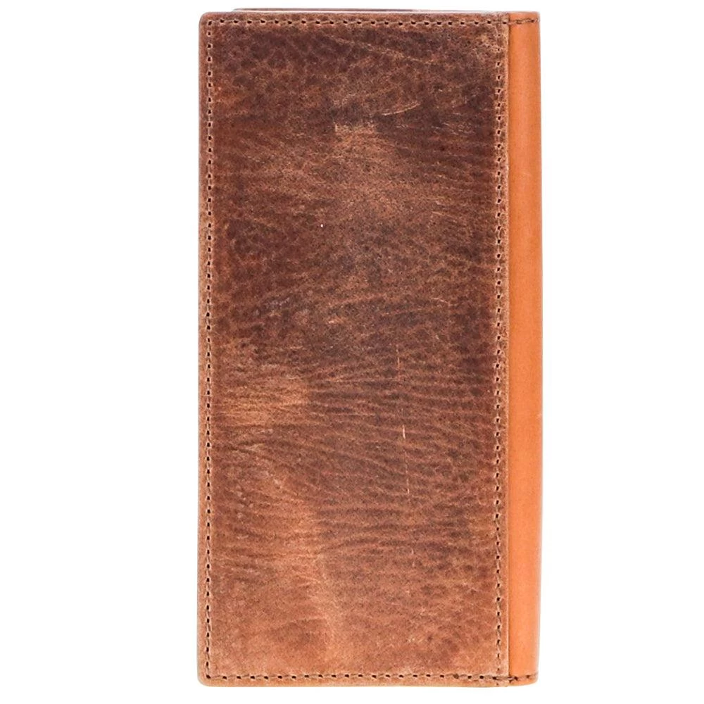 HOOey "Punchy Classic" Rodeo Wallet Brown /Tan Leather - Image 3