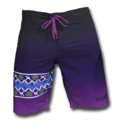 HOOey YOUTH "Roughy" Black/Purple Board Shorts