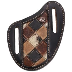 HOOey "Smackdown" Pancake Knife Sheath Tan /black Patchwork