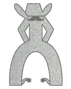 HOOey Large Punchy Grey Sticker