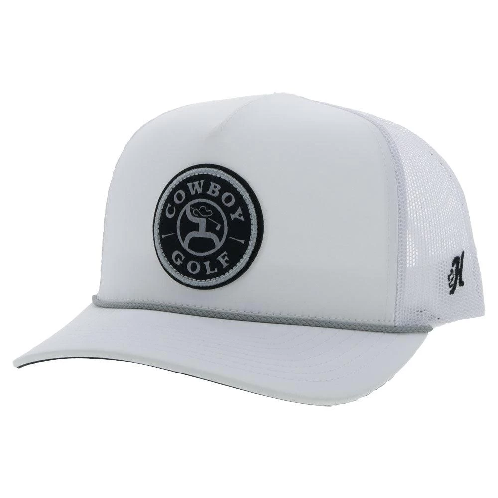 HOOey "Cowboy Golf" White Hat W/ Round Patch