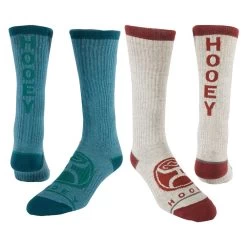 Hooey Athletic Boot 2-Pack Teal/Gray Socks