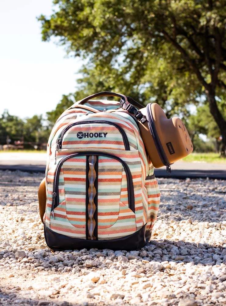 "Ox" Hooey Backpack Cream/Tan Stripe W/Tan - Image 7