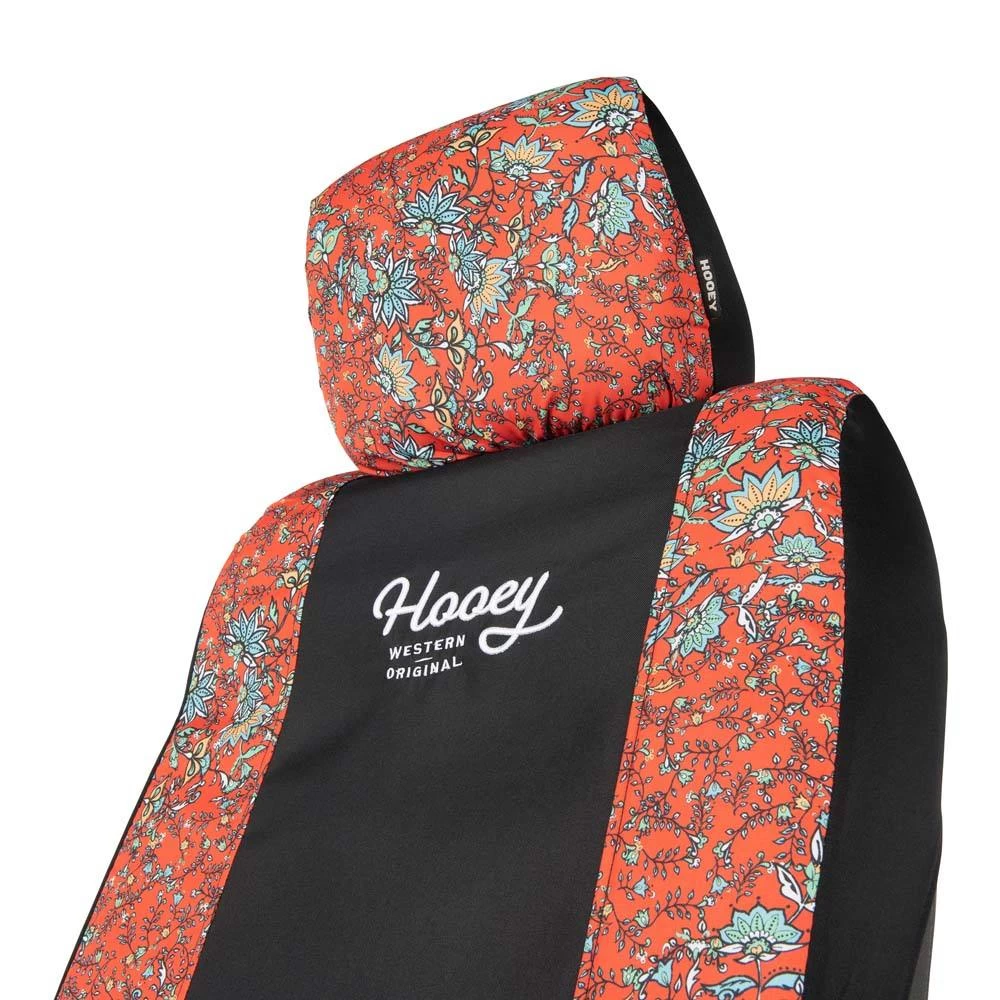 Western Floral Red Hooey Seat Cover - Image 3
