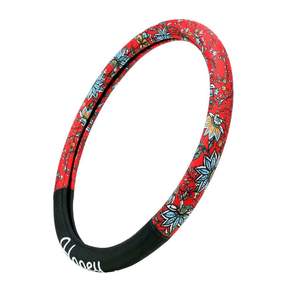 Western Floral Red Hooey Steering Wheel Cover
