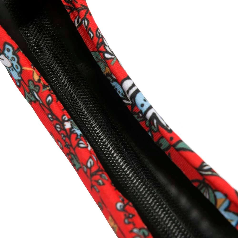 Western Floral Red Hooey Steering Wheel Cover - Image 6